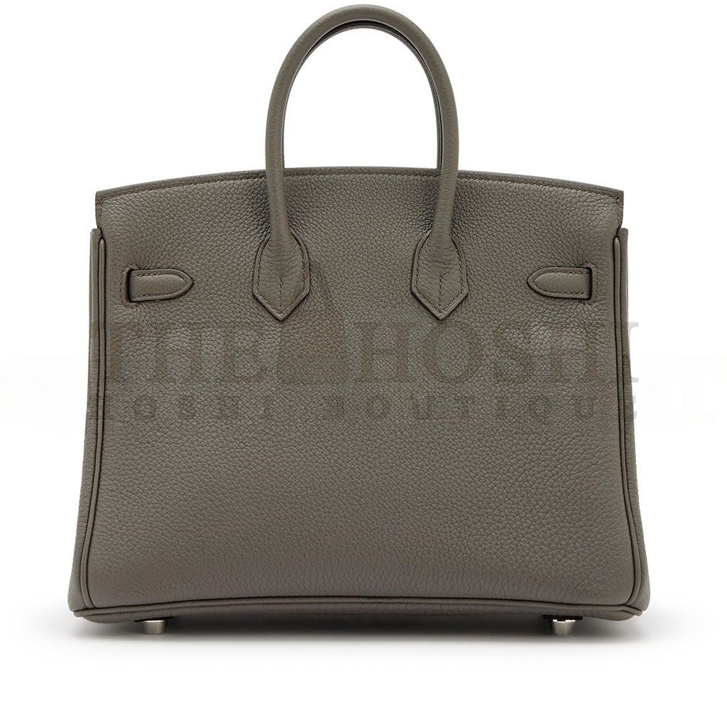 H**me5 BIRKIN 25 TOGO LEATHER PEWTER GREY SILVER BUCKLE BAG BK258FTGSS (25*20*13cm) Master Quality